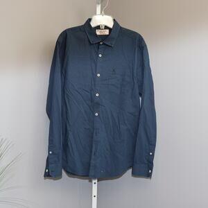 Original Penguin by Munsingwear Blue Micro Print Button-Up Shirt Size L